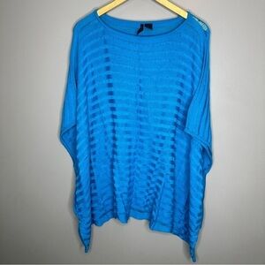 Heart n crush striped poncho cover up